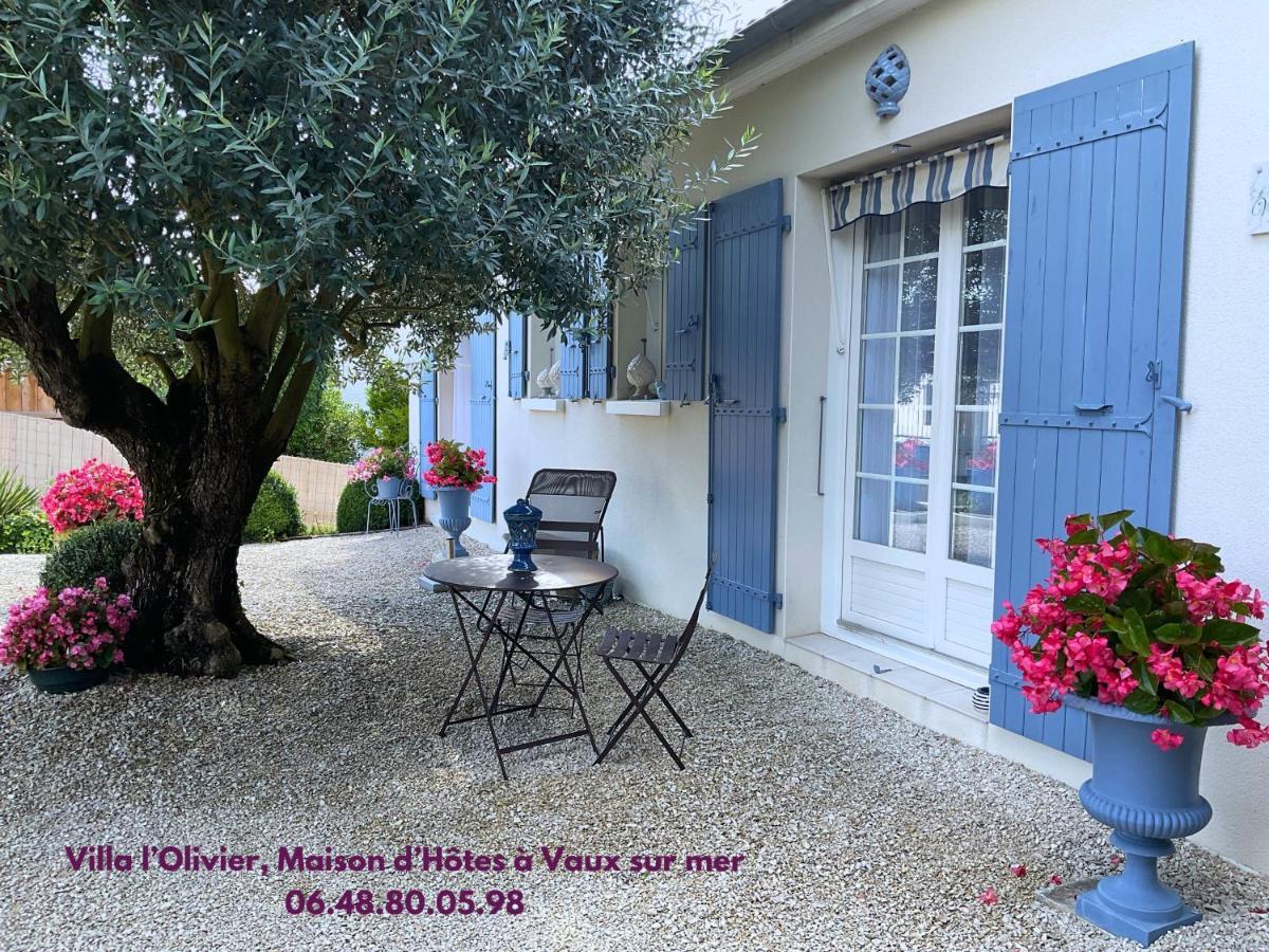 Chambre D'Hotes "Les Volets Bleus" - Villa L'Olivier Cote Mer 보-쉬르-메르 외부 사진